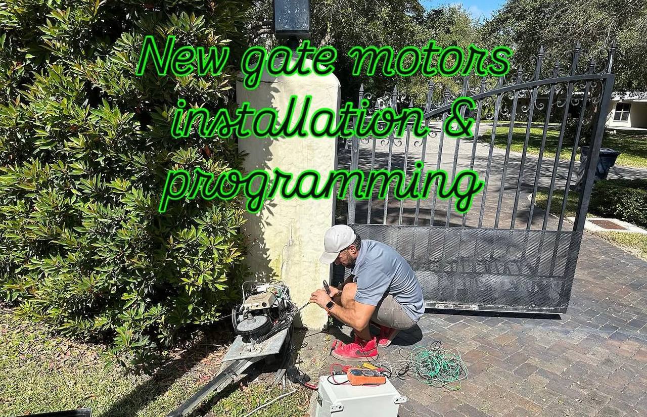 Gate motor installation
